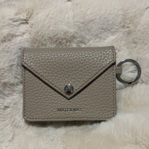 Matt & Nat Beige Cardholder with Keyring